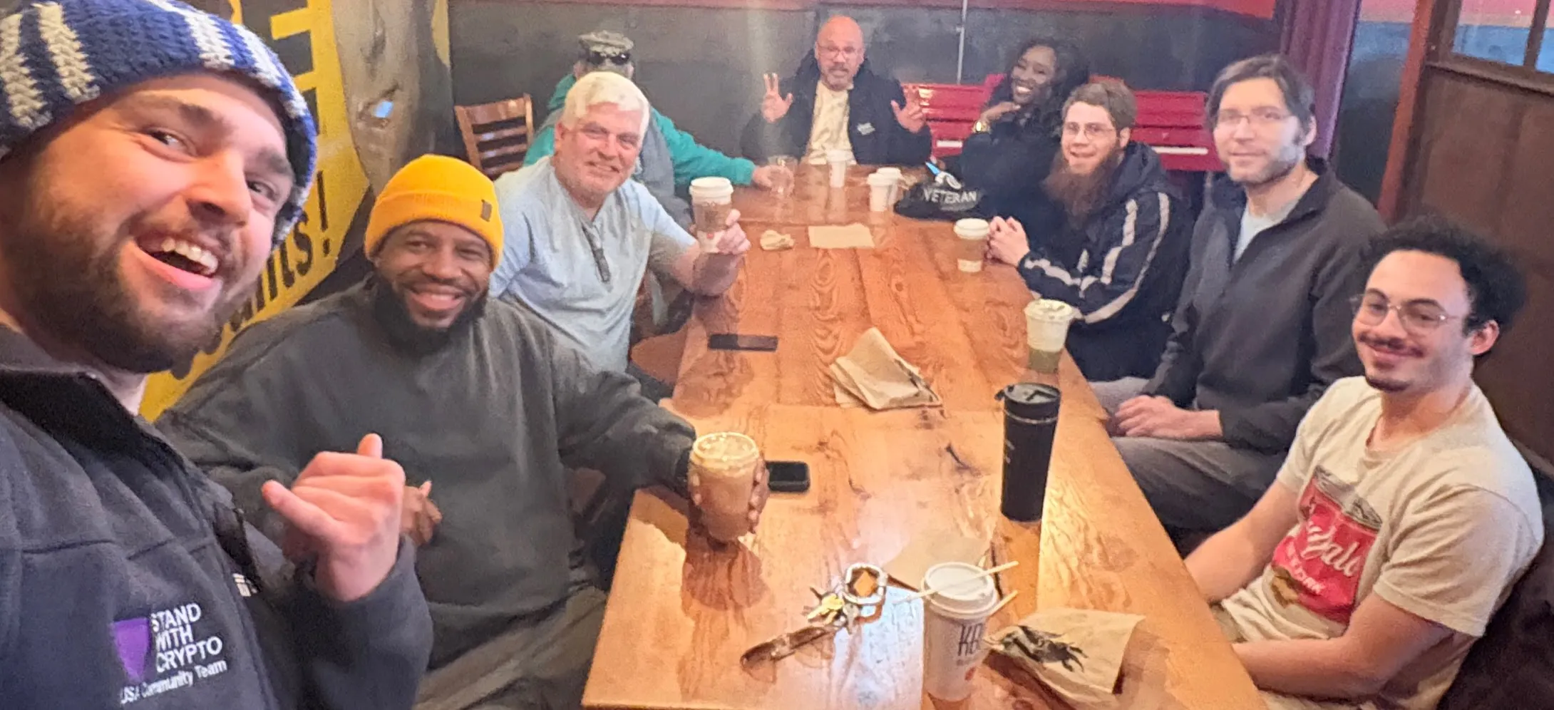 Alaska Crypto Club community at Crypto 'N Coffee, Kaladi Brothers, Anchorage